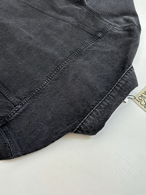ロエベスーパーコピー 刺繍入りウォッシュダメージデニムジャケット