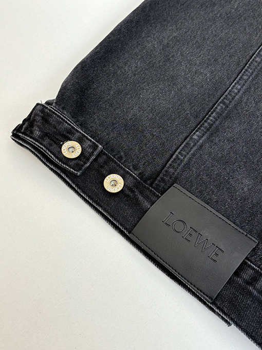 ロエベスーパーコピー 刺繍入りウォッシュダメージデニムジャケット