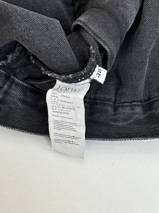 ロエベスーパーコピー 刺繍入りウォッシュダメージデニムジャケット