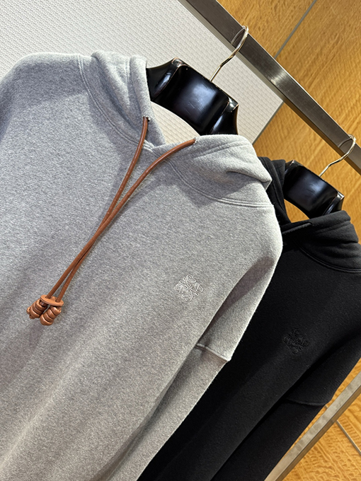 ロエベコピー レザー刺繍パーカー