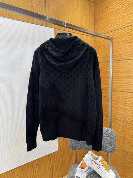 ルイヴィトン 全面プリントのドローストリングパーカー