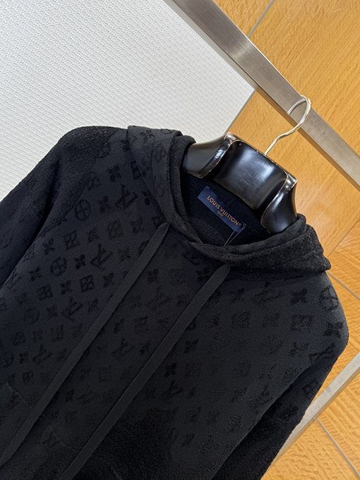 ルイヴィトン 全面プリントのドローストリングパーカー