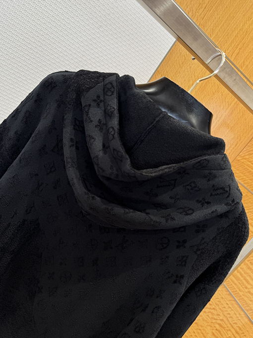 ルイヴィトン 全面プリントのドローストリングパーカー