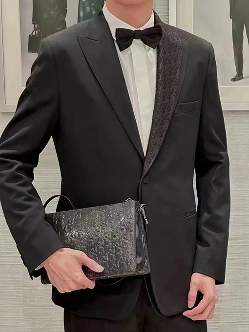 ディオールスーパーコピー ロゴ入りVネック長袖スーツストレートレッグパンツ