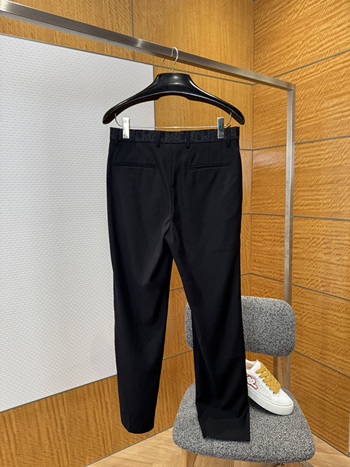 ディオールスーパーコピー ロゴ入りVネック長袖スーツストレートレッグパンツ