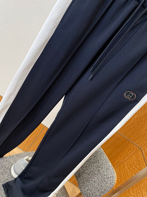 グッチコピー 刺繍入りカラーブロックドローストリングスウェットパンツ