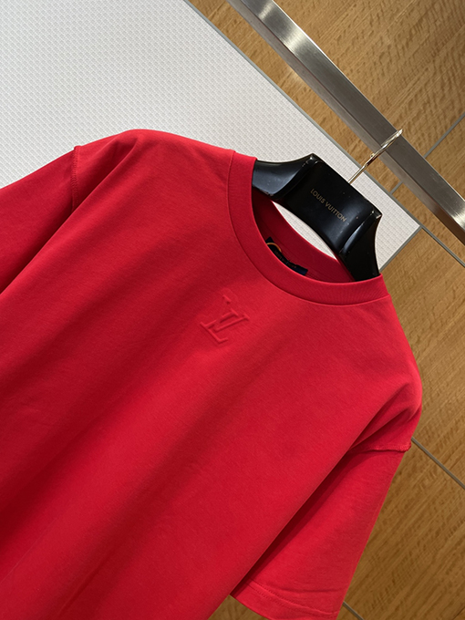 ルイヴィトン エンボスクルーネック半袖Tシャツ