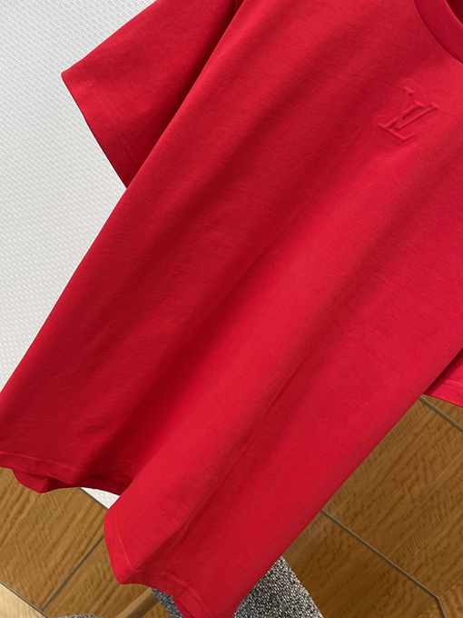 ルイヴィトン エンボスクルーネック半袖Tシャツ