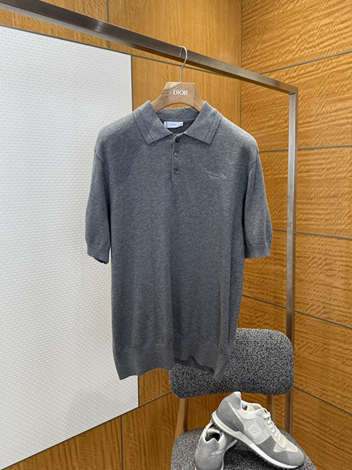 ディオール Christian Dior couture クラシックニット半袖ポロシャツ
