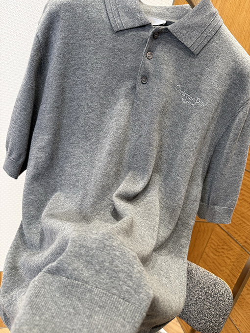 ディオール Christian Dior couture クラシックニット半袖ポロシャツ