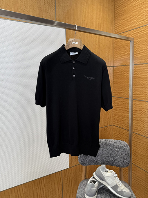 ディオール Christian Dior couture クラシックニット半袖ポロシャツ