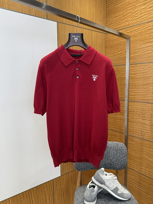 プラダコピー PRADA MILANO 新モデルクラシックなニット半袖ポロシャツ
