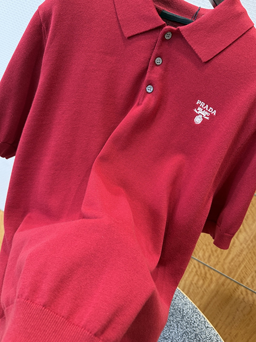 プラダコピー PRADA MILANO 新モデルクラシックなニット半袖ポロシャツ