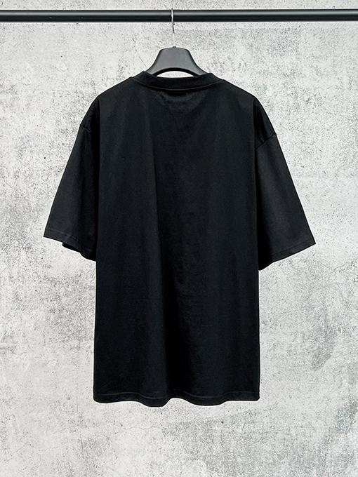 バレンシアガコピー レトロバッジアイコンダイレクトプリント半袖Tシャツ