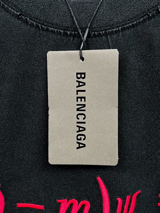 バレンシアガ ディラック方程式の刺繍りウォッシュとバックをした半袖 T シャツ