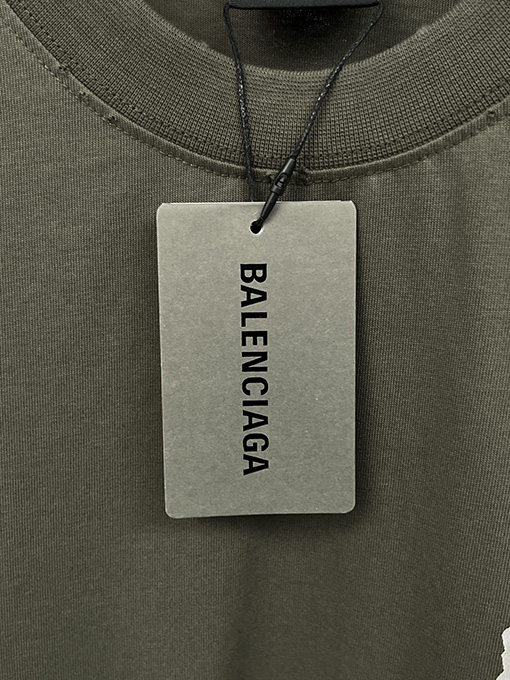 バレンシアガ BALENCIAGA マスキングテープダイレクトプリント ウォッシャブル ダメージ半袖Tシャツ