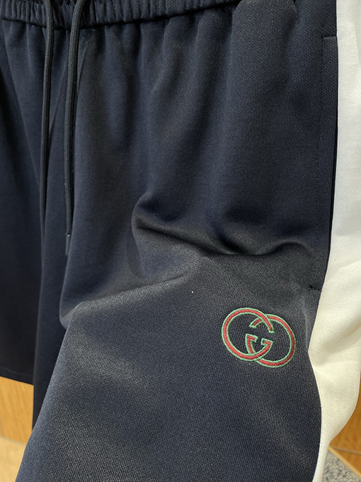 グッチコピー 刺繍りカラーブロックカジュアルショートパンツ