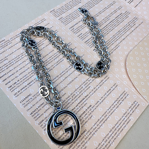 グッチ Anger Forest ダブルGタグネックレスシリーズ