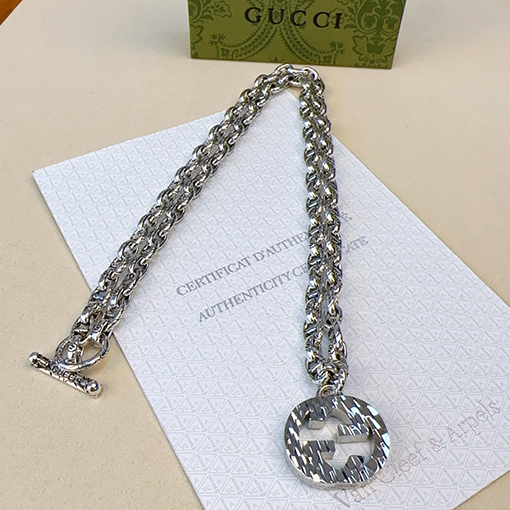 グッチスーパーコピー 新モデル Anger Forest ダブルGタグネックレスシリーズ
