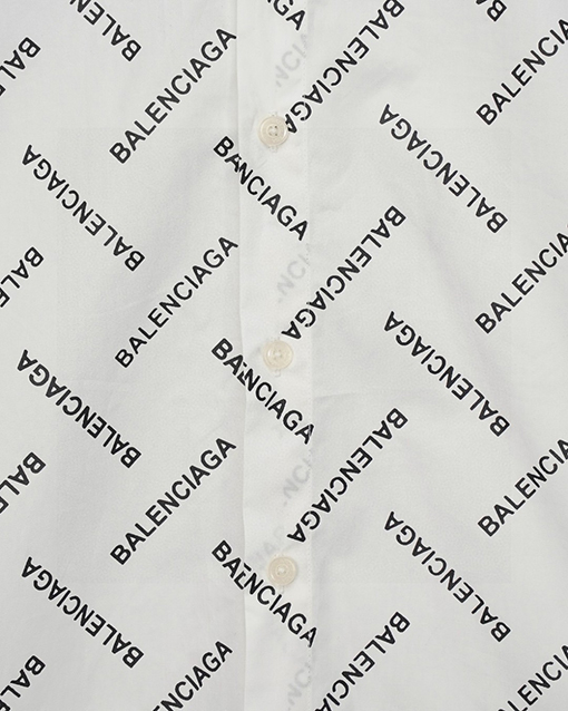 バレンシアガ Balenciaga ランウェイスタイルのオールオーバープリントバレットスクリーンロゴ長袖シャツ