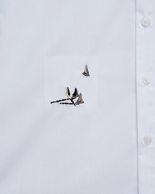 ルイヴィトンコピー LV 刺繍オーシャンセイルシリーズ 長袖シャツ