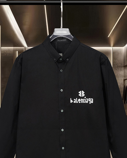 バレンシアガ Balenciaga WiFi バレンタインデー限定の蛍光カラーチェンジロゴプリント長袖ルーズフィットシャツ