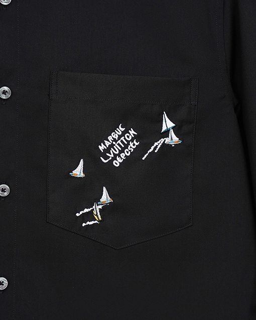 ルイヴィトンコピー LV 刺繍オーシャンセイルシリーズ 長袖シャツ