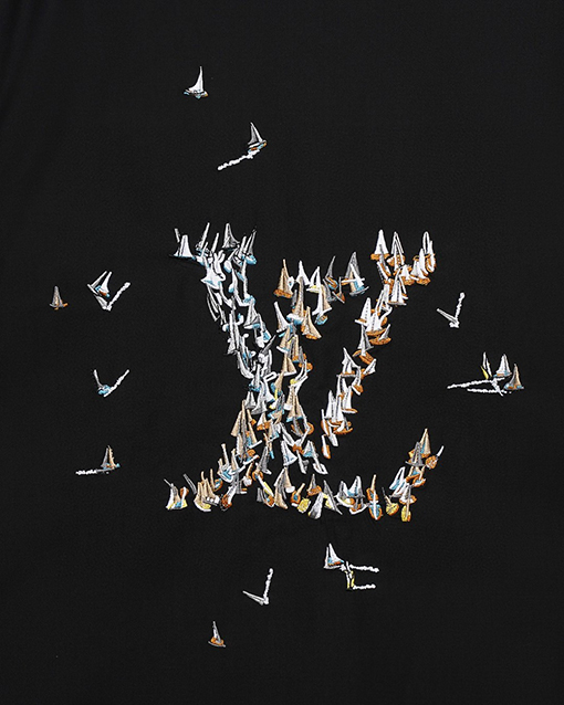 ルイヴィトンコピー LV 刺繍オーシャンセイルシリーズ 長袖シャツ