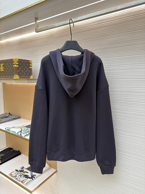 ルイヴィトン Louis Vuitton Paris ゴールドスタンプレザータグジップアップパーカー