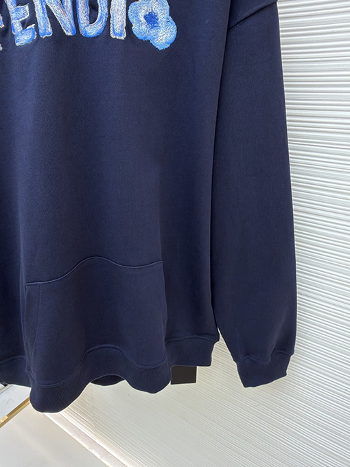 フェンディコピー FENDI 刺繍入り手描きロゴスウェットシャツ