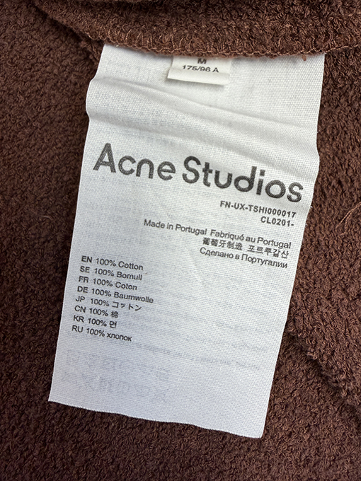 アクネストゥディオズ Acne Studios レタープリントのダメージウォッシュフード付きスウェットシャツ
