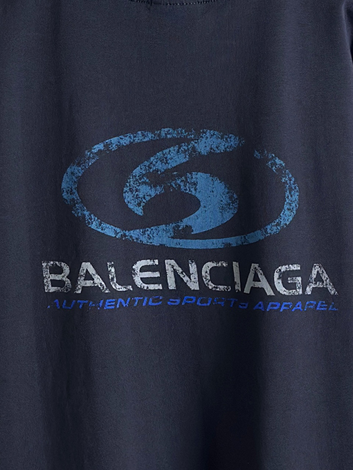 バレンシアガ Balenciaga サーフロゴのぼかしプリントクルーネックスウェットシャツ