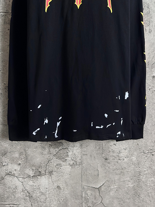 バレンシアガ Balenciaga ライトニングレターリップドロングスリーブシャツ