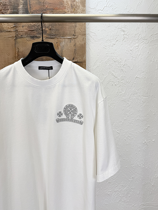 クロムハーツコピー 刺繍半袖Tシャツ