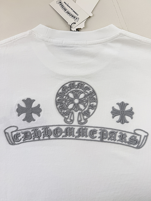 クロムハーツコピー 刺繍半袖Tシャツ