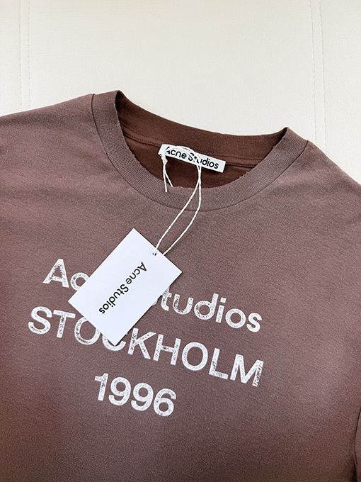 アクネストゥディオズ Acne Studios レタープリント ダメージ半袖Tシャツ
