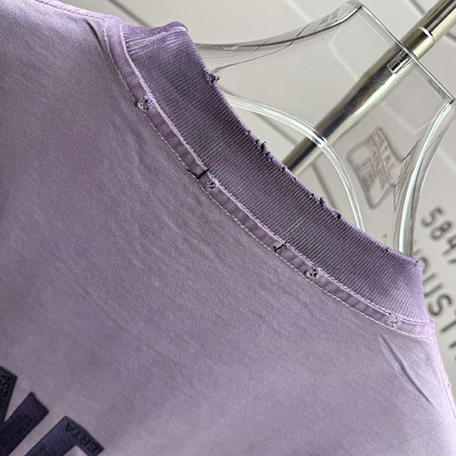 バレンシアガスーパーコピー Balenciaga 洗いざらしのクルーネック半袖Tシャツ