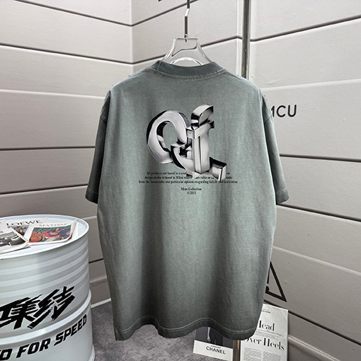 オフホワイトコピー off white ファッショナブルなダメージ320gクルーネック半袖Tシャツ