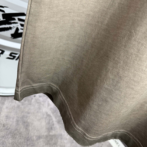 サンローラン Saint Laurent 新作ファッションウォッシュ＆ダメージ 320g クルーネック 半袖Tシャツ 