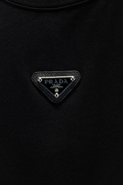 プラダスーパーコピー 新作パッチワークハードウェアジッパー半袖Tシャツ