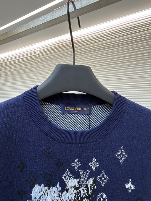 ルイヴィトンコピー 限定の馬年インレイ文字ジャカードニットセーター
