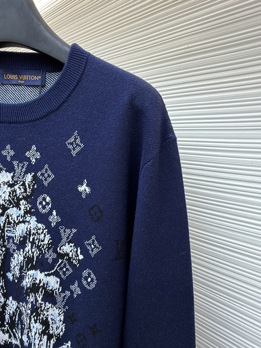 ルイヴィトンコピー 限定の馬年インレイ文字ジャカードニットセーター