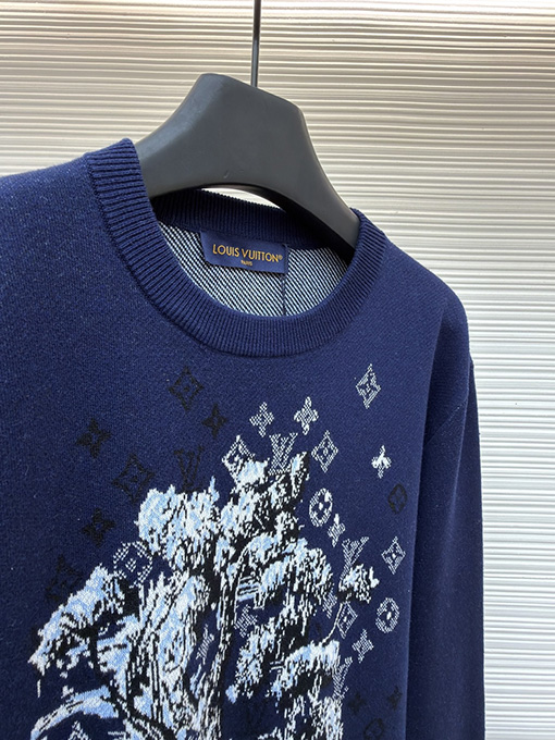 ルイヴィトンコピー 限定の馬年インレイ文字ジャカードニットセーター