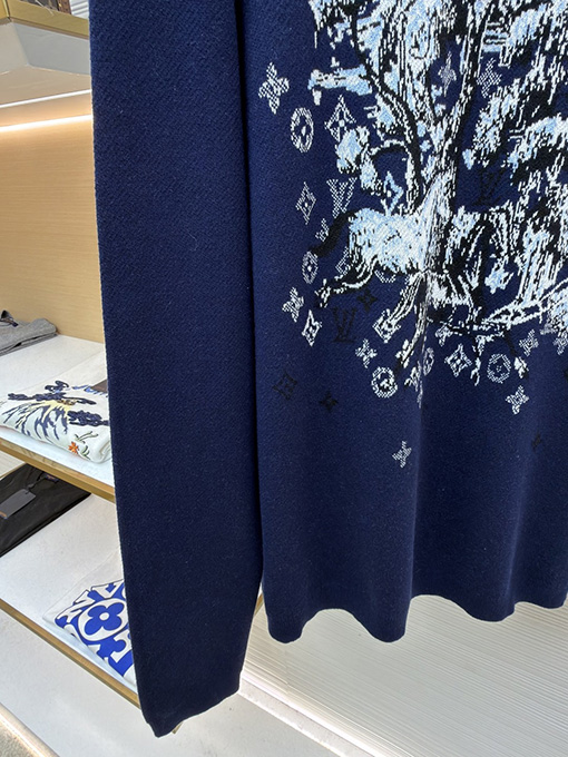 ルイヴィトンコピー 限定の馬年インレイ文字ジャカードニットセーター