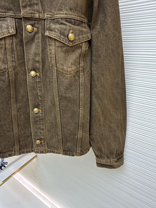 ルイヴィトンスーパーコピー ポケット文字刺繍トラッカーデニムジャケット