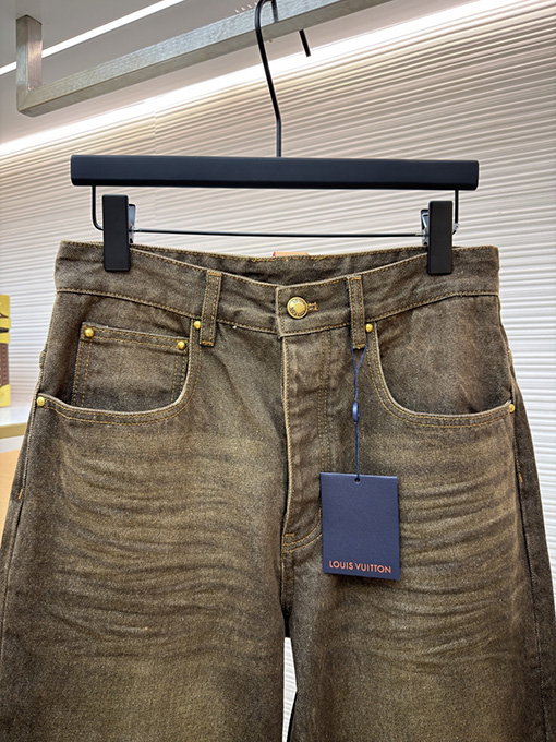 ルイヴィトン ポケット文字刺繍トラックジーンズ