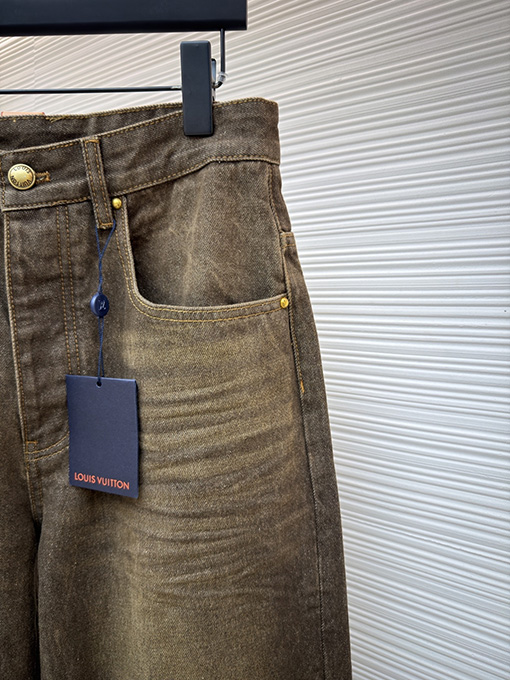 ルイヴィトン ポケット文字刺繍トラックジーンズ