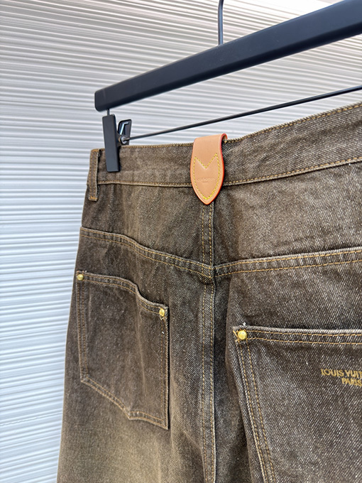 ルイヴィトン ポケット文字刺繍トラックジーンズ