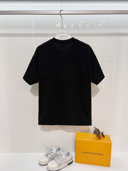 バーバリーコピー クラシックな刺繍のチェック柄軍馬ロゴクルーネック半袖Tシャツ