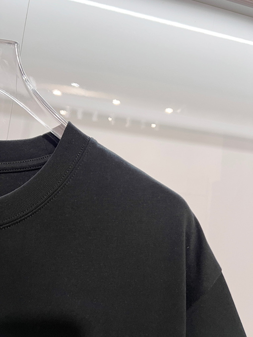 ロエベ LOEWE クラシックなフロックプリントロゴエンボスクルーネック半袖Tシャツ